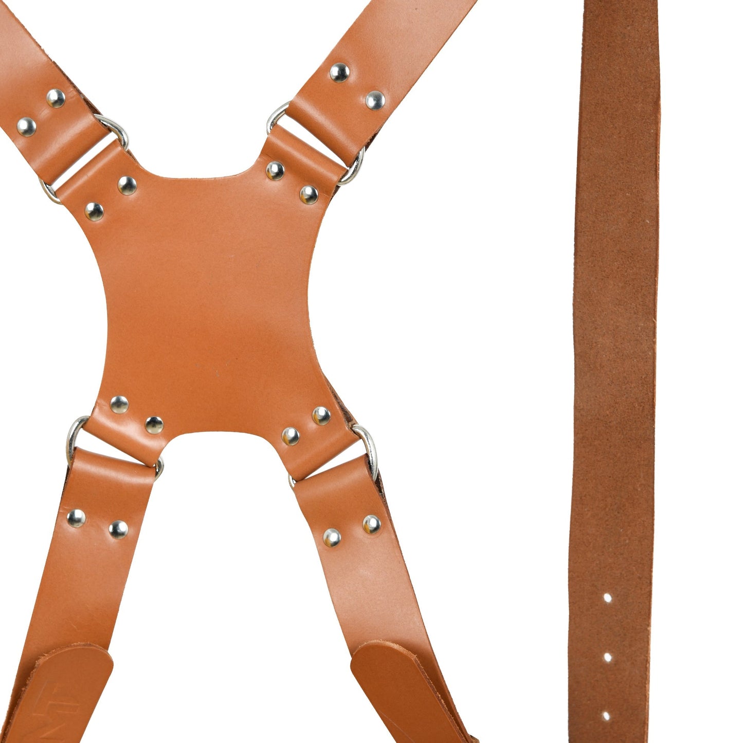 Double Camera Strap Harness- Tan Brown Classy Leather Bags