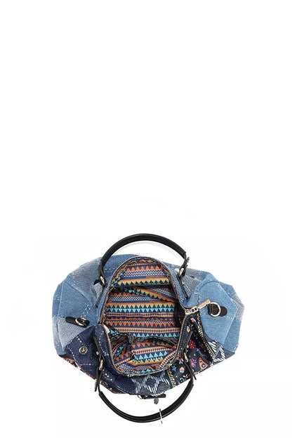 Nicole Lee USA Bosque De Amor Denim Boston Bag West2East Surf