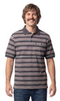 Men's Short Sleeve Pique Polo Shirt in Cotton Blend with Front Pocket