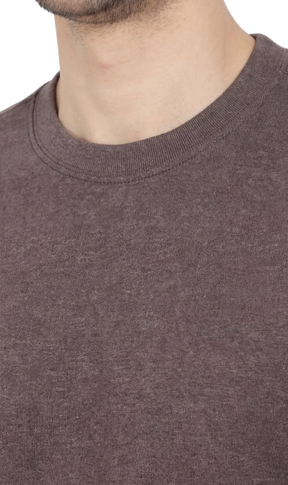 Men’s Heavyweight Crew Neck T-Shirt – Short Sleeve Solid Color Tee with Relaxed Fit