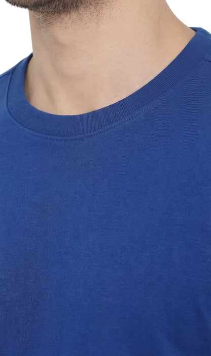 Men’s Heavyweight Crew Neck T-Shirt – Short Sleeve Solid Color Tee with Relaxed Fit