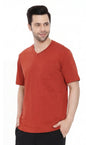 Men's Heavyweight Short Sleeve V-Neck T-Shirt – Relaxed Fit Cotton Blend with Pocket TURTLE BAY APPAREL