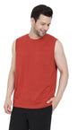 Men’s Sleeveless Crew Neck T-Shirt – Regular Fit, Heavier Cotton Blend Jersey with Chest Pocket TURTLE BAY APPAREL