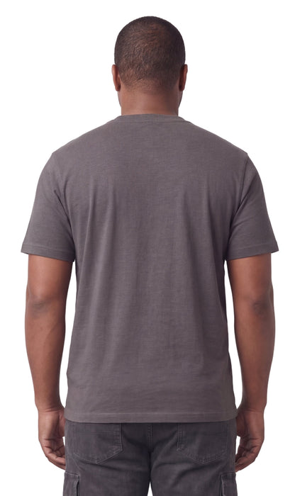 Men's Short Sleeve Henley Relaxed Fit Shirt with Pocket