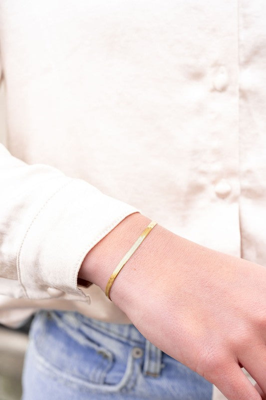 Luxe Gold Herringbone Bracelet Shop Style & More | Fresh Looks, Everyday Deals & Free Shipping