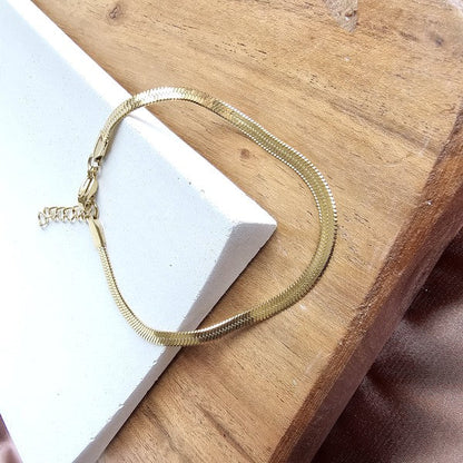Luxe Gold Herringbone Bracelet Shop Style & More | Fresh Looks, Everyday Deals & Free Shipping