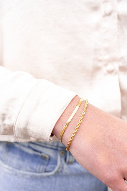 Luxe Gold Herringbone Bracelet Shop Style & More | Fresh Looks, Everyday Deals & Free Shipping
