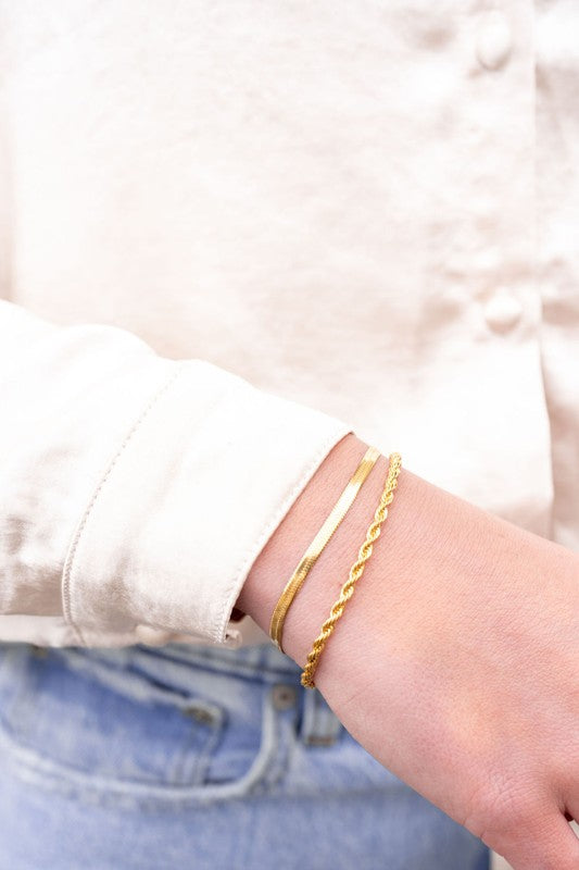 Luxe Gold Herringbone Bracelet Shop Style & More | Fresh Looks, Everyday Deals & Free Shipping