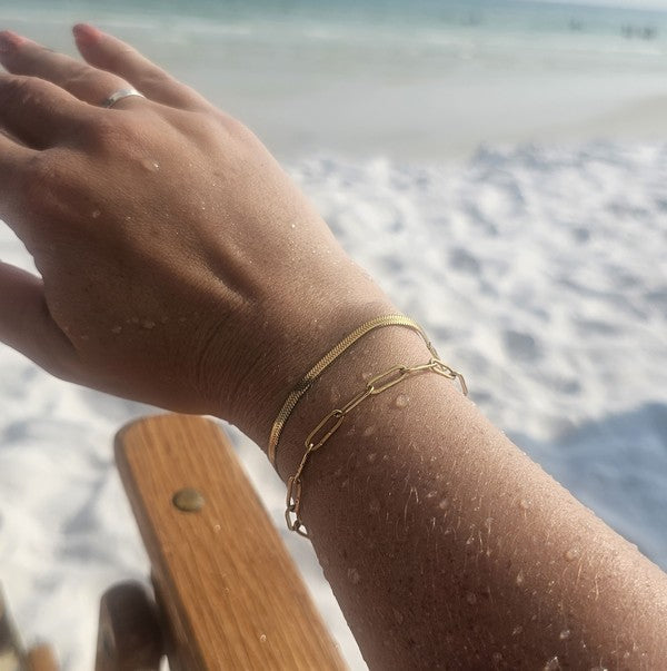 Luxe Gold Herringbone Bracelet Shop Style & More | Fresh Looks, Everyday Deals & Free Shipping