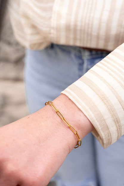 Luxe Gold Paperclip Bracelet Shop Style & More | Fresh Looks, Everyday Deals & Free Shipping