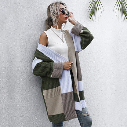 Women’s Color Matching Knit Cardigan FitiqueFit