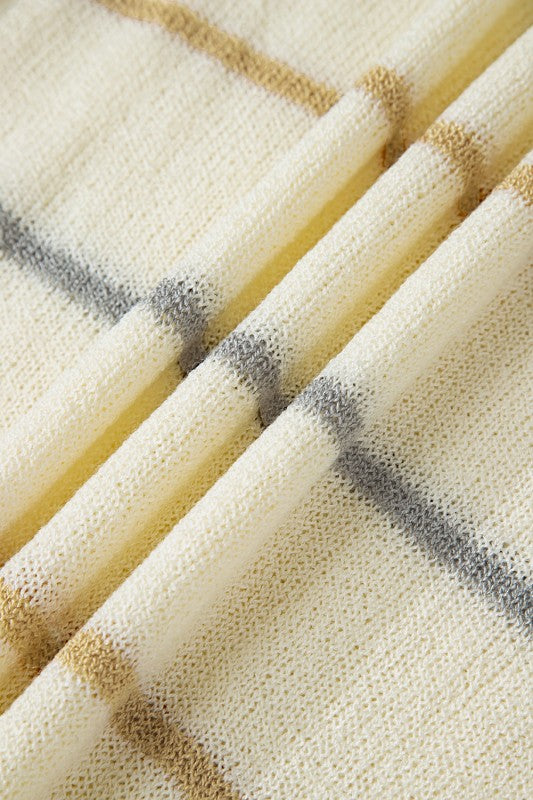 Stripe Ribbed Trim Drop Shoulder Sweater Shop Style & More | Fresh Looks, Everyday Deals & Free Shipping