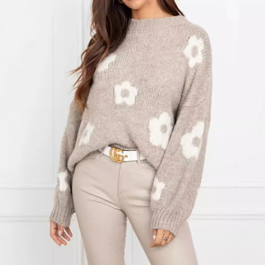 Autumn And Winter Women's Sweaters, Women's Floral Personalized Plus-size Trendy Sweaters See size chart under “more details” The Fashion Celestial