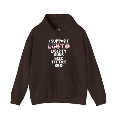 I Support LGBTQ Hooded Sweatshirt The Devil's Pickle