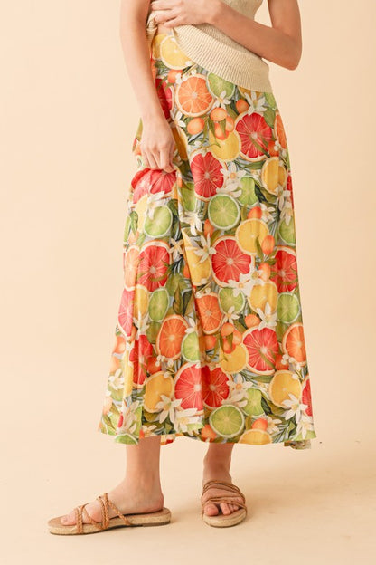 Bradyn Print Skirt See size chart under “more details” The Fashion Celestial