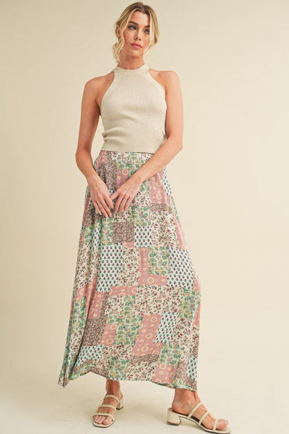 Bradyn Print Skirt See size chart under “more details” The Fashion Celestial