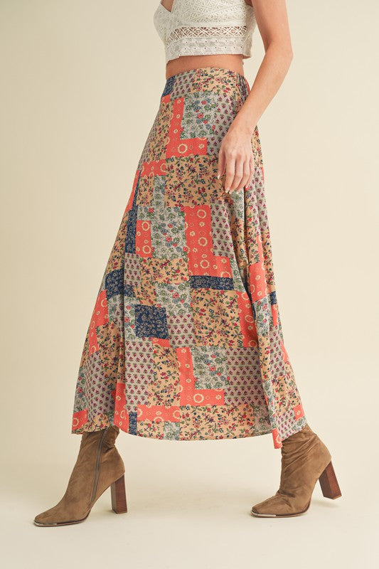 Bradyn Print Skirt See size chart under “more details” The Fashion Celestial