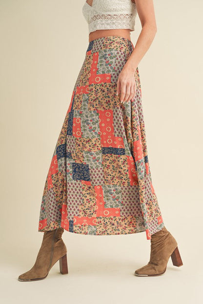 Bradyn Print Skirt See size chart under “more details” The Fashion Celestial