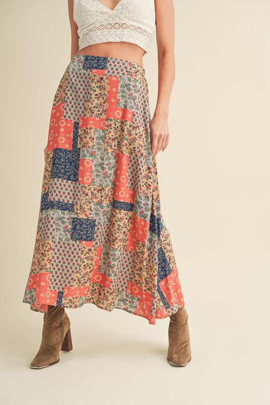 Bradyn Print Skirt See size chart under “more details” The Fashion Celestial