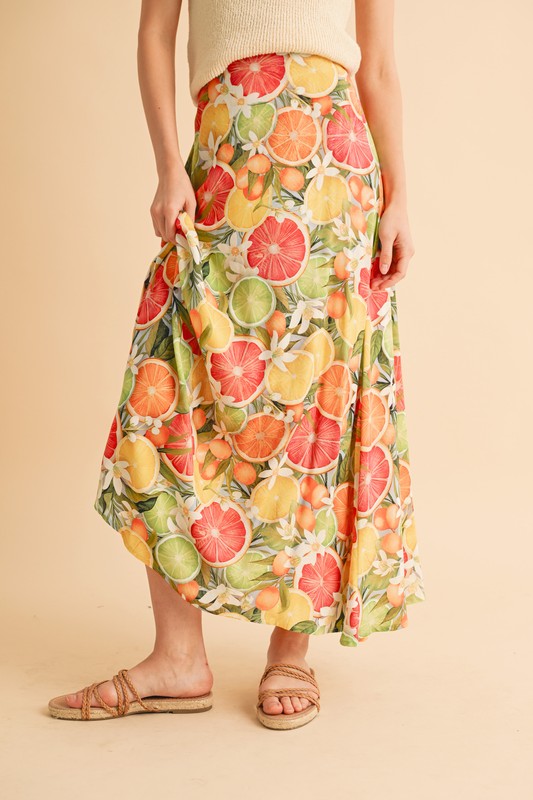 Bradyn Print Skirt See size chart under “more details” The Fashion Celestial