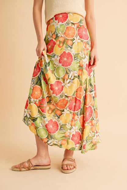 Bradyn Print Skirt See size chart under “more details” The Fashion Celestial