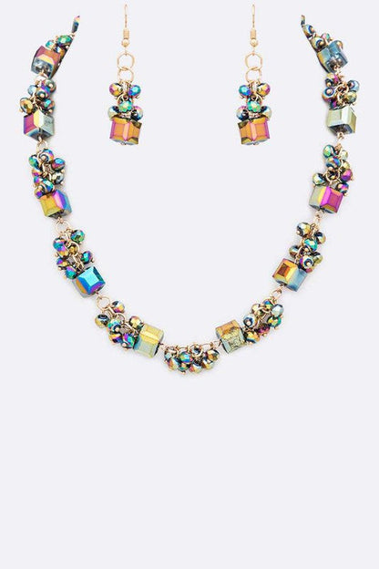 Fringe Beads Crystal Station Collar Necklace Set Shop Style & More | Fresh Looks, Everyday Deals & Free Shipping