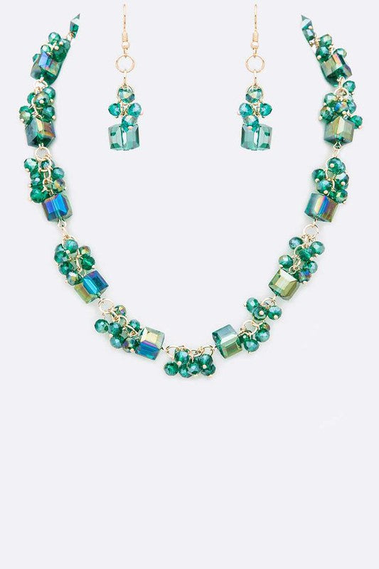 Fringe Beads Crystal Station Collar Necklace Set Shop Style & More | Fresh Looks, Everyday Deals & Free Shipping