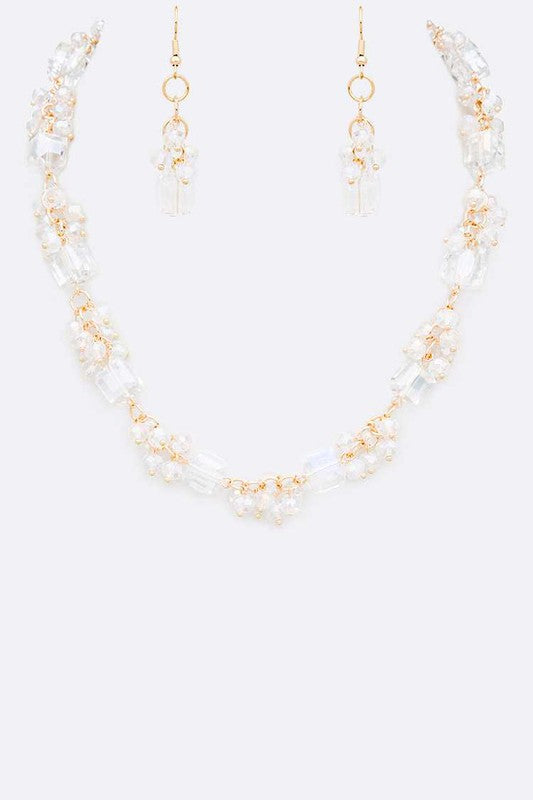 Fringe Beads Crystal Station Collar Necklace Set Shop Style & More | Fresh Looks, Everyday Deals & Free Shipping