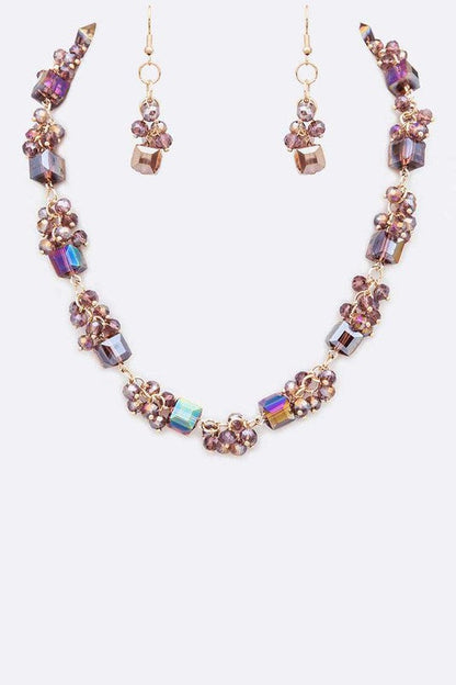 Fringe Beads Crystal Station Collar Necklace Set Shop Style & More | Fresh Looks, Everyday Deals & Free Shipping