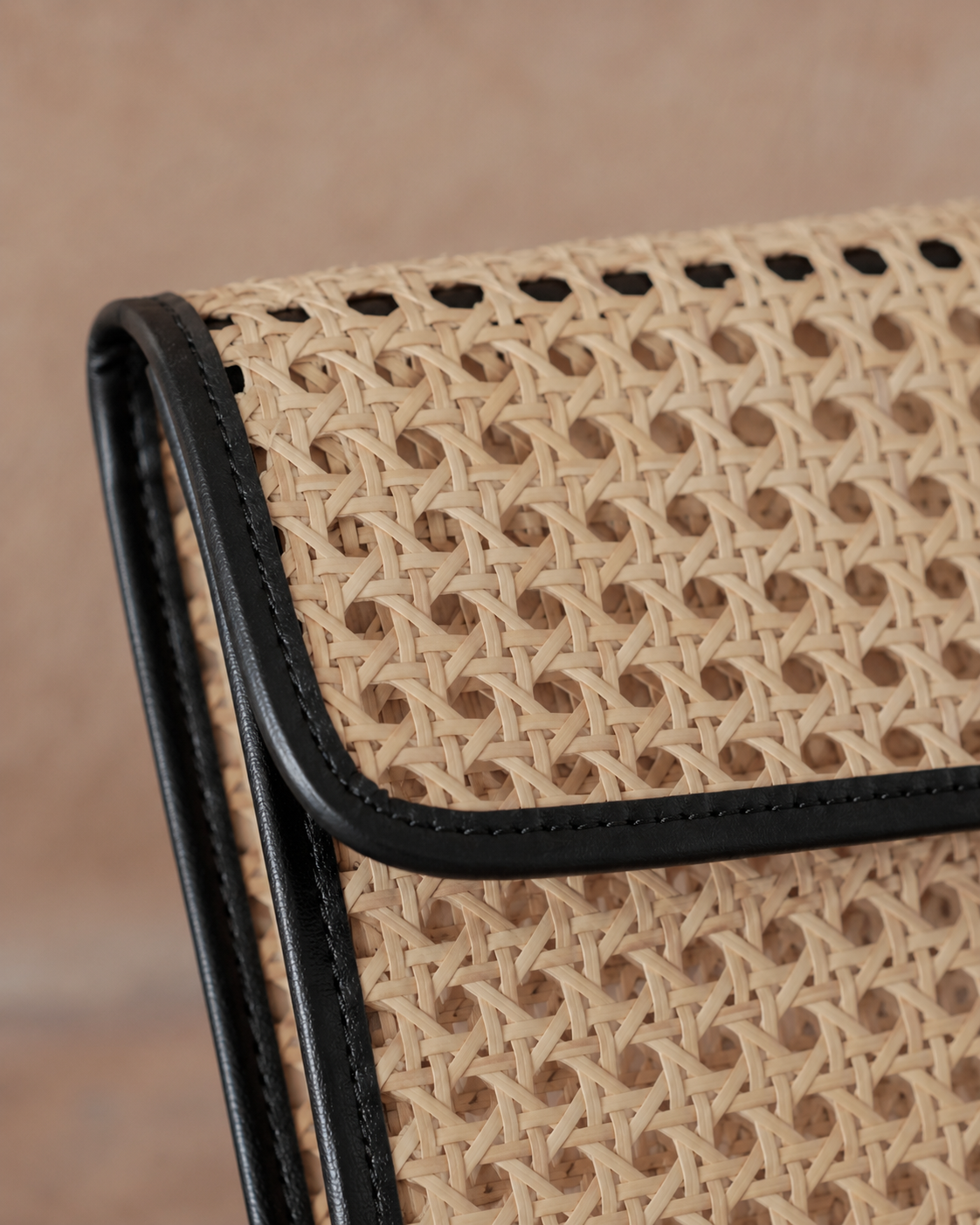 Eva Leather and Rattan Clutch Village Thrive