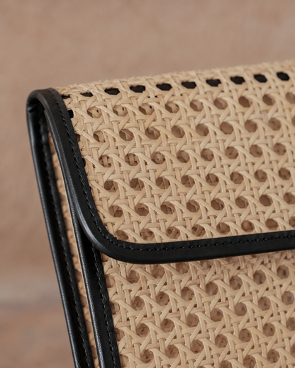 Eva Leather and Rattan Clutch Village Thrive