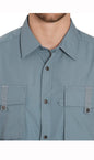 Men's Short Sleeve Easy Snap Explorer Shirt With Multi-Pockets and cool back mesh
