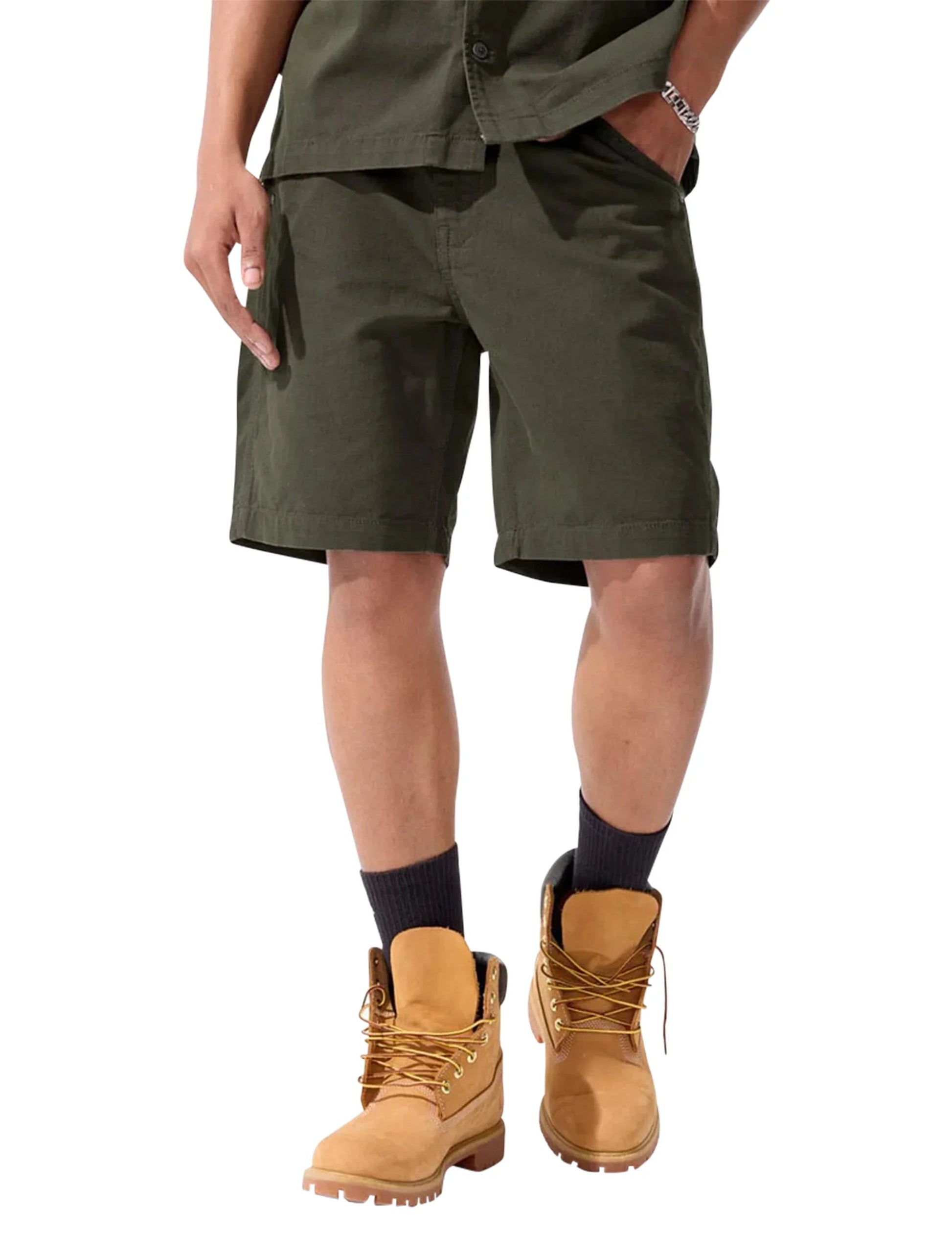 Jordan Craig The Re-up Shorts - Dark Green Denim Exchange