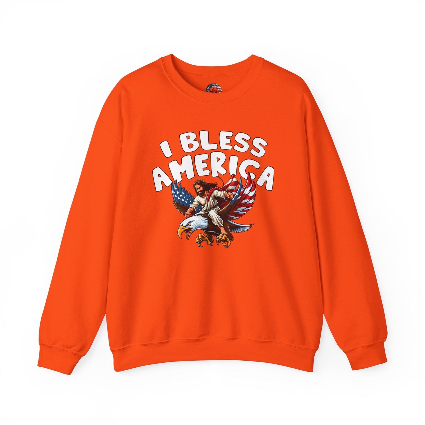 I Bless America Crewneck Sweatshirt The Devil's Pickle