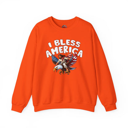 I Bless America Crewneck Sweatshirt The Devil's Pickle