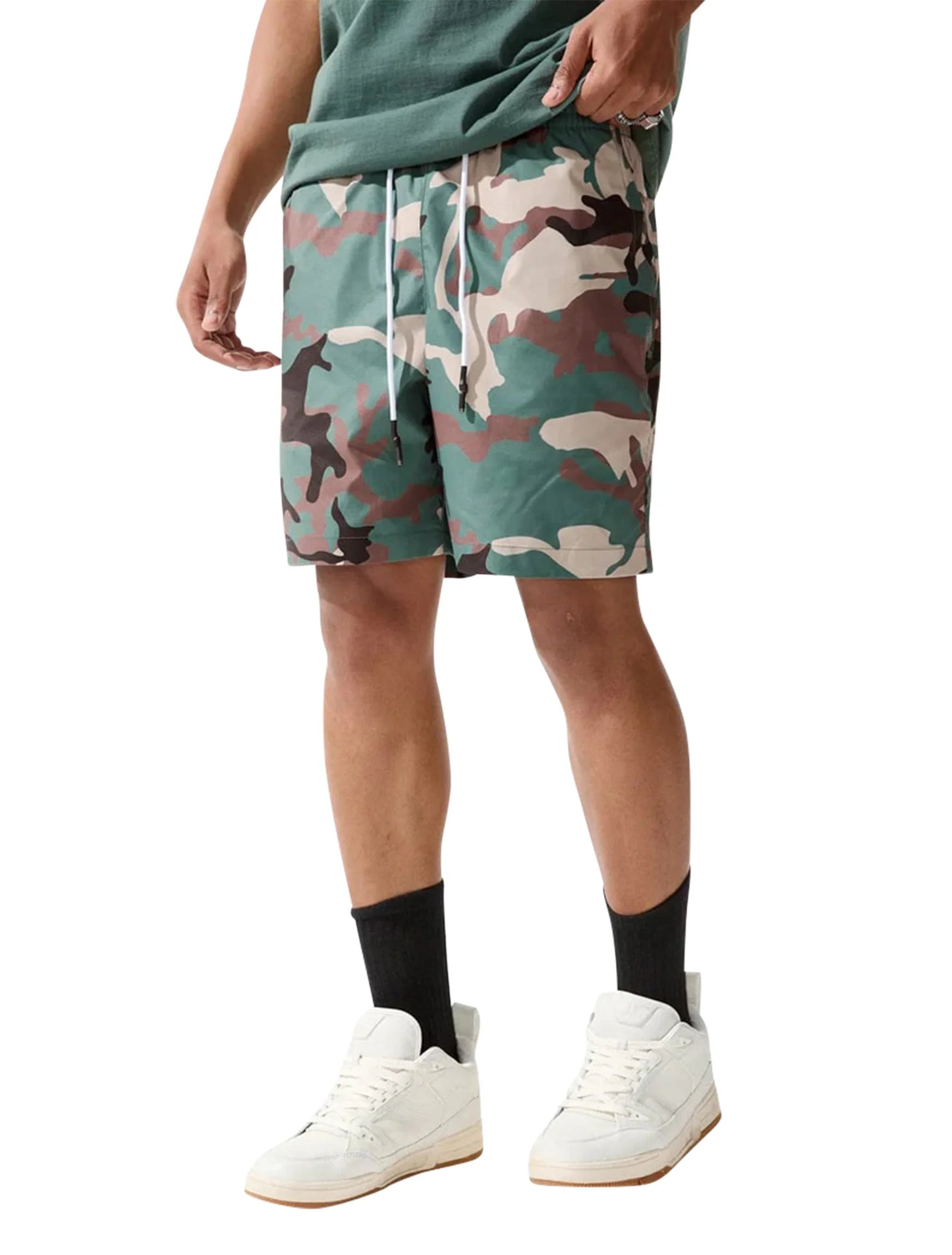 Jordan Craig Ibiza Lounge Shorts - Vintage Camo Denim Exchange