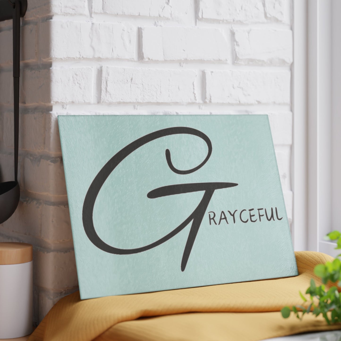 Glass Cutting Board Signature Grayceful Grayceful LLC