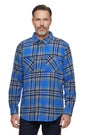 Men's Heathered Fleece Overshirt with Chest Pockets and Tortoise-shell patterned Buttons TURTLE BAY APPAREL