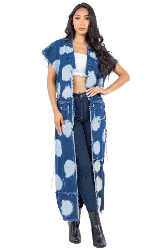 WOMEN FASHION DENIM VEST BY CLAUDE