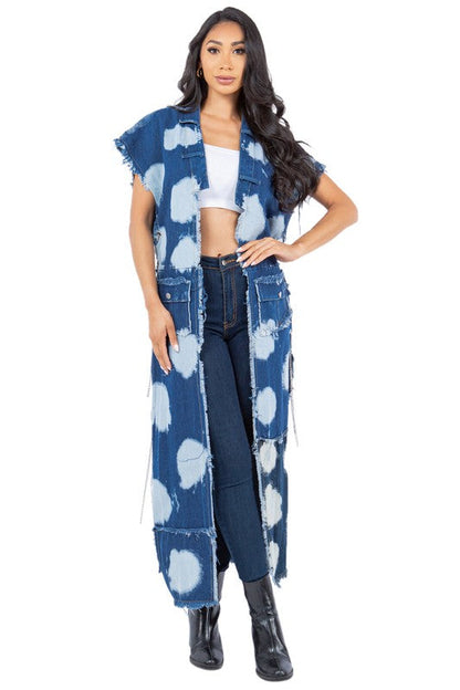 WOMEN FASHION DENIM VEST BY CLAUDE