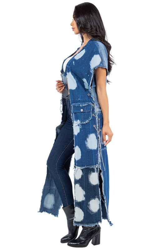 WOMEN FASHION DENIM VEST BY CLAUDE