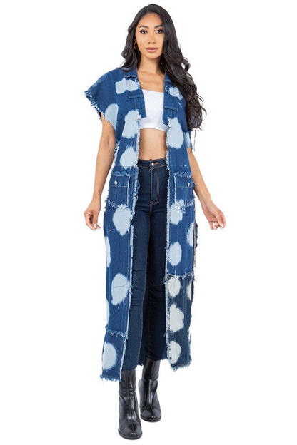 WOMEN FASHION DENIM VEST BY CLAUDE