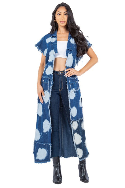 WOMEN FASHION DENIM VEST BY CLAUDE