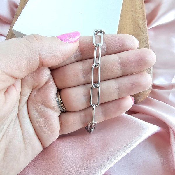 Luxe Silver Chunky Paper Clip Bracelet Shop Style & More | Fresh Looks, Everyday Deals & Free Shipping