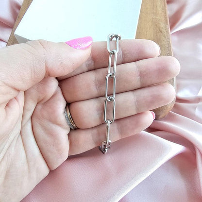 Luxe Silver Chunky Paper Clip Bracelet Shop Style & More | Fresh Looks, Everyday Deals & Free Shipping