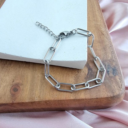 Luxe Silver Chunky Paper Clip Bracelet Shop Style & More | Fresh Looks, Everyday Deals & Free Shipping