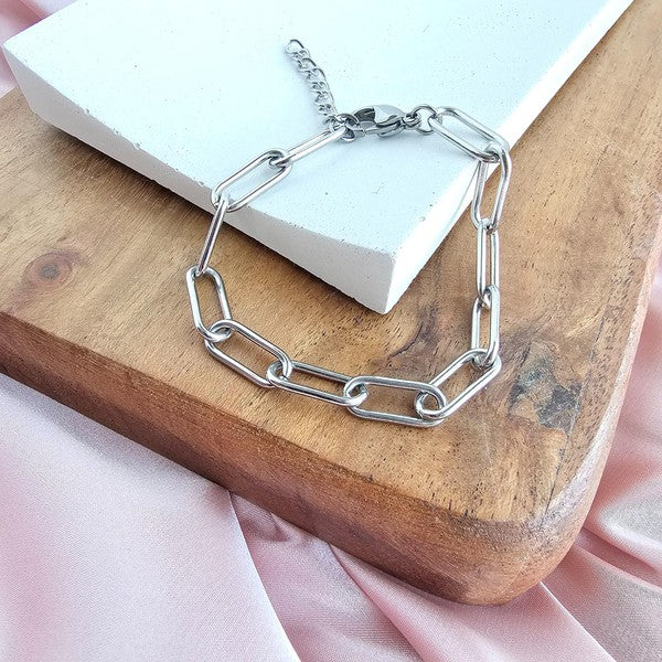 Luxe Silver Chunky Paper Clip Bracelet Shop Style & More | Fresh Looks, Everyday Deals & Free Shipping