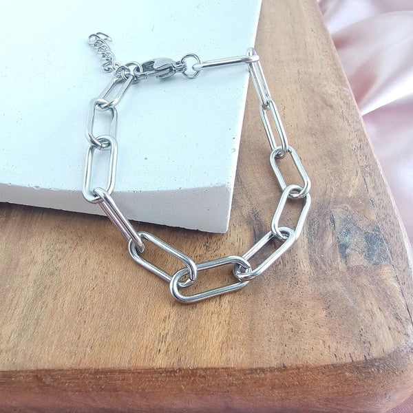 Luxe Silver Chunky Paper Clip Bracelet Shop Style & More | Fresh Looks, Everyday Deals & Free Shipping