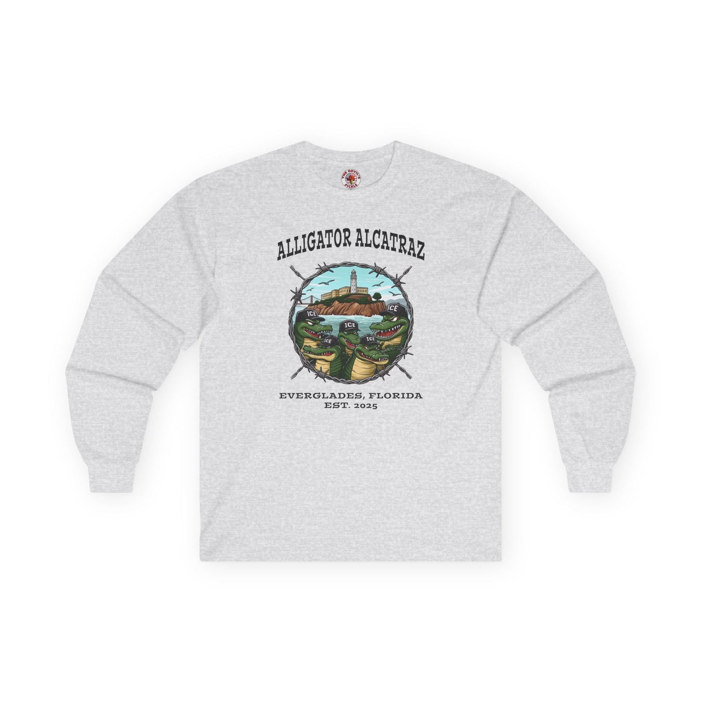Alligator Alcatraz Long Sleeve Tee The Devil's Pickle