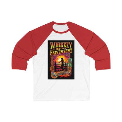 Whiskey Bent and Heaven Sent 3\4 Sleeve Baseball Tee Country in My Heart